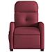 Poltrona Massaggiante Reclinabile Elettrica Rosso Vino Tessuto - Foto miniatura 6