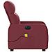 Poltrona Massaggiante Reclinabile Elettrica Rosso Vino Tessuto - Foto miniatura 7