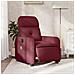 Poltrona Massaggiante Reclinabile Elettrica Rosso Vino Tessuto - Foto miniatura 8