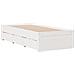 Giroletto Senza Materasso Con Cassetti Bianco 90x200 Cm Pino - Foto miniatura 3