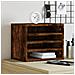 Organizer Scrivania Rovere Fumo 36x26x29,5cm Legno Multistrato - Foto miniatura 1