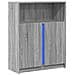 Credenza con LED Grigio Sonoma 77x34x100cm in Legno Multistrato - Foto miniatura 4