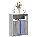 Credenza con LED Grigio Sonoma 77x34x100cm in Legno Multistrato - Foto miniatura 9