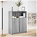 Credenza con LED Grigio Sonoma 77x34x100cm in Legno Multistrato - Foto miniatura 10