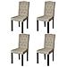 Sedie Da Pranzo 4 Pz Cammello In Tessuto - Foto miniatura 2