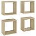 Mensole A Cubo 4 Pz Rovere Sonoma 26x15x26 Cm - Foto miniatura 1