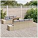 Set di Divani da Giardino da 8 Pezzi con Cuscini Beige Rattan Poliestere - Foto miniatura 3