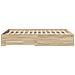Struttura letto con cassetti rovere sonoma 120x190 cm legno ingegnerizzato - Foto miniatura 6