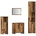Set Mobili da Bagno 4 pz Legno Antico in Legno Multistrato - Foto miniatura 1