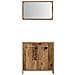 Set Mobili da Bagno 4 pz Legno Antico in Legno Multistrato - Foto miniatura 8