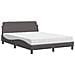 Letto con Materasso Grigio 140x190 cm in Similpelle - Foto miniatura 1