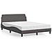Letto con Materasso Grigio 140x190 cm in Similpelle - Foto miniatura 2