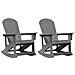 Sdraio Rocking Adirondack 2 pcs Grigio chiaro HDPE - Foto miniatura 1