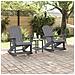 Sdraio Rocking Adirondack 2 pcs Grigio chiaro HDPE - Foto miniatura 3