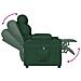 Poltrona Elettrica Reclinabile Verde Scuro in Tessuto - Foto miniatura 7