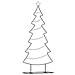 Albero di Natale in metallo con supporto Nero 180 cm Acciaio - Foto miniatura 1