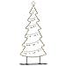 Albero di Natale in metallo con supporto Nero 180 cm Acciaio - Foto miniatura 3