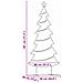 Albero di Natale in metallo con supporto Nero 180 cm Acciaio - Foto miniatura 9