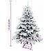 Albero di Natale Artificiale Snodato Foderato di Neve Bianco - Foto miniatura 9