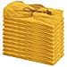 Set Di 12 Tovaglioli In Tessuto Increspato - Poliestere Per Feste Di Matrimonio E Decorazioni Per La Casa Yellow - Foto miniatura 1