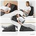 Cuscino a Wedge Grigio 55 x 55 x 26 cm Schiuma Memory - Foto miniatura 2