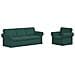 Divano 2 pcs Verde Scuro 215 x 82 x 80 cm Tessuto - Foto miniatura 1