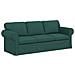 Divano 2 pcs Verde Scuro 215 x 82 x 80 cm Tessuto - Foto miniatura 5