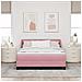 Letto a molle con materasso Rosa 140 x 190 cm Velluto - Foto miniatura 3