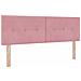Letto a molle con materasso Rosa 140 x 190 cm Velluto - Foto miniatura 5