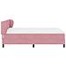 Letto a molle con materasso Rosa 140 x 190 cm Velluto - Foto miniatura 8