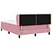 Letto a molle con materasso Rosa 140 x 190 cm Velluto - Foto miniatura 9