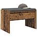 Panca per ingresso con cuscino Legno vecchio 63 x 38 x 40 cm - Foto miniatura 3