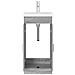 Mobile da bagno con lavabo Sonoma grigio 42 x 40 x 84,5 cm - Foto miniatura 3