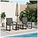 Set Mobili da Esterno 3 pcs Grigio e Grigio Scuro polyrattan - Foto miniatura 2