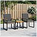 Set Mobili da Esterno 3 pcs Grigio e Grigio Scuro polyrattan - Foto miniatura 3