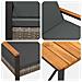 Set Mobili da Esterno 3 pcs Grigio e Grigio Scuro polyrattan - Foto miniatura 8