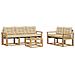 Set di divani da esterno con cuscino 6 pcs Bianco e Beige - Foto miniatura 1