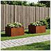 Vaso da giardino 2 pz Ruggine 100 x 100 x 40 cm Acciaio Corten - Foto miniatura 2