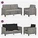 Set di Divani con Storage 2 pz Grigio Chiaro Poliestere - Foto miniatura 4