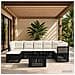 Set Divano da Giardino 8 pz Nero polyrattan - Foto miniatura 4