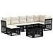 Set Divano da Giardino 8 pz Nero polyrattan - Foto miniatura 1