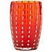 Set 6 Bicchieri Tumbler in Vetro Ø 71 mm H 109 mm Capacità 32 cl Colore Rosso - Collezione Perle - Foto miniatura 1