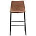 Set Di 2 Sgabelli Da Bar In Tessuto Marrone Franks - Foto miniatura 6