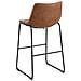 Set Di 2 Sgabelli Da Bar In Tessuto Marrone Franks - Foto miniatura 19