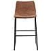 Set Di 2 Sgabelli Da Bar In Tessuto Marrone Franks - Foto miniatura 17