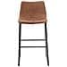 Set Di 2 Sgabelli Da Bar In Tessuto Marrone Franks - Foto miniatura 26
