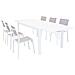 Dexter - Set Tavolo In Alluminio Cm 160/240 X 90 X 75 H Con 6 Sedie Aulus - Foto miniatura 1