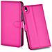 Custodia Compatibile Con Htc Desire 816 In Rosa Vivo - Coperchio Protettiva Con Chiusura Magnetica, Funzione Stand E Tasca Per Le Carte - Foto miniatura 3