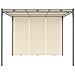 Gazebo Da Giardino Con Tenda Laterale 3x3x2,25m Crema - Foto miniatura 2