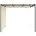 Gazebo Da Giardino Con Tenda Laterale 3x3x2,25m Crema - Foto miniatura 3